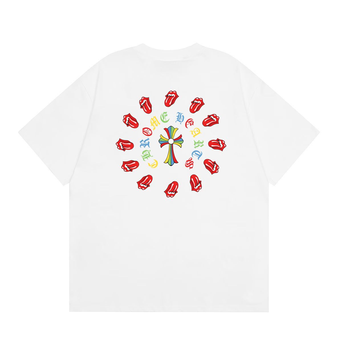 Chrome Hearts Red Lips Cross T-Shirt White