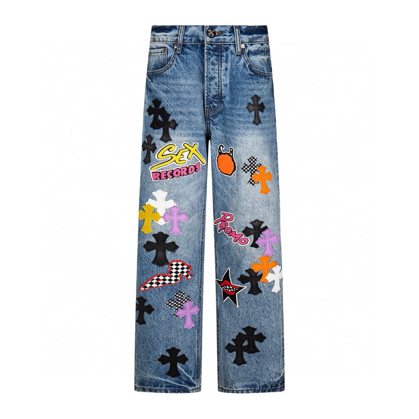 Chrome Hearts Graphic Patch Cross Jeans