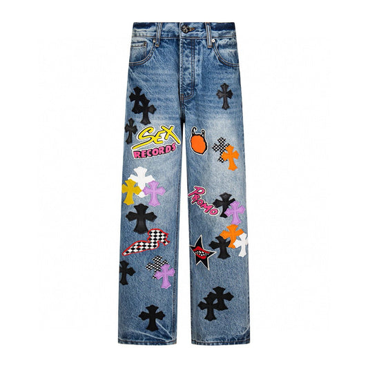 Chrome Hearts Graphic Patch Cross Jeans