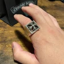 Chrome Hearts Square Cross Signet Ring