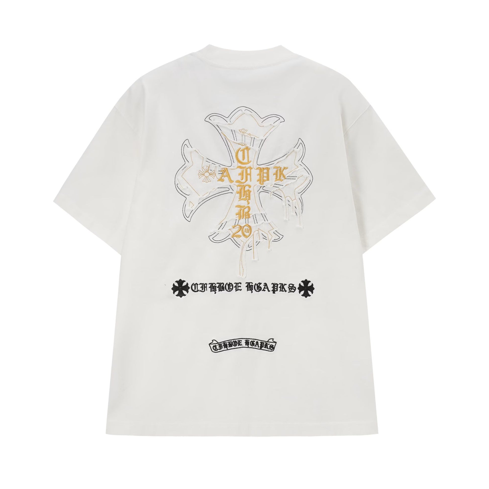 Chrome Hearts White Cemetery Cross Logo T-Shirt