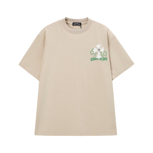 Chrome Hearts White & Green Triple Cross T-Shirt