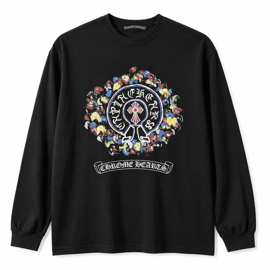Chrome Hearts Multicolor Horseshoe Cross Long Sleeve