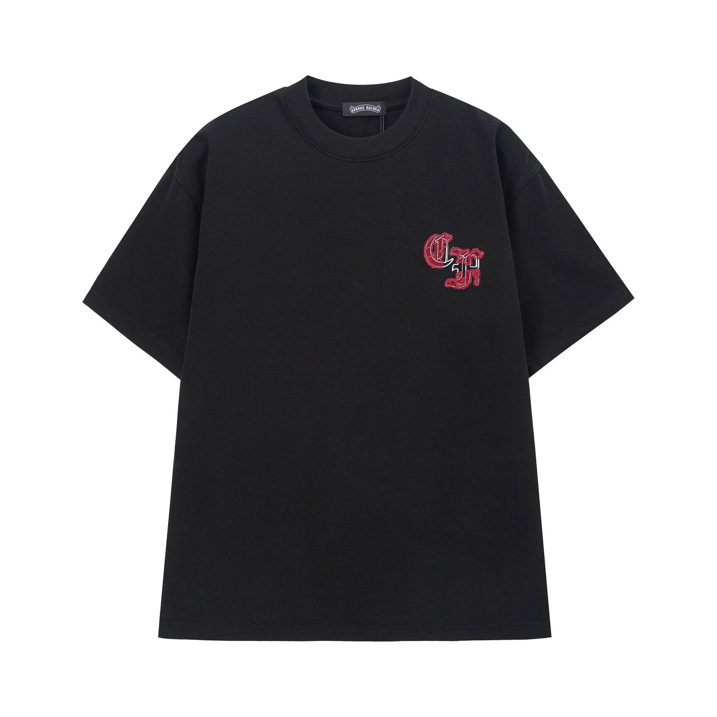 Chrome Hearts Black Red Cross Logo T-Shirt