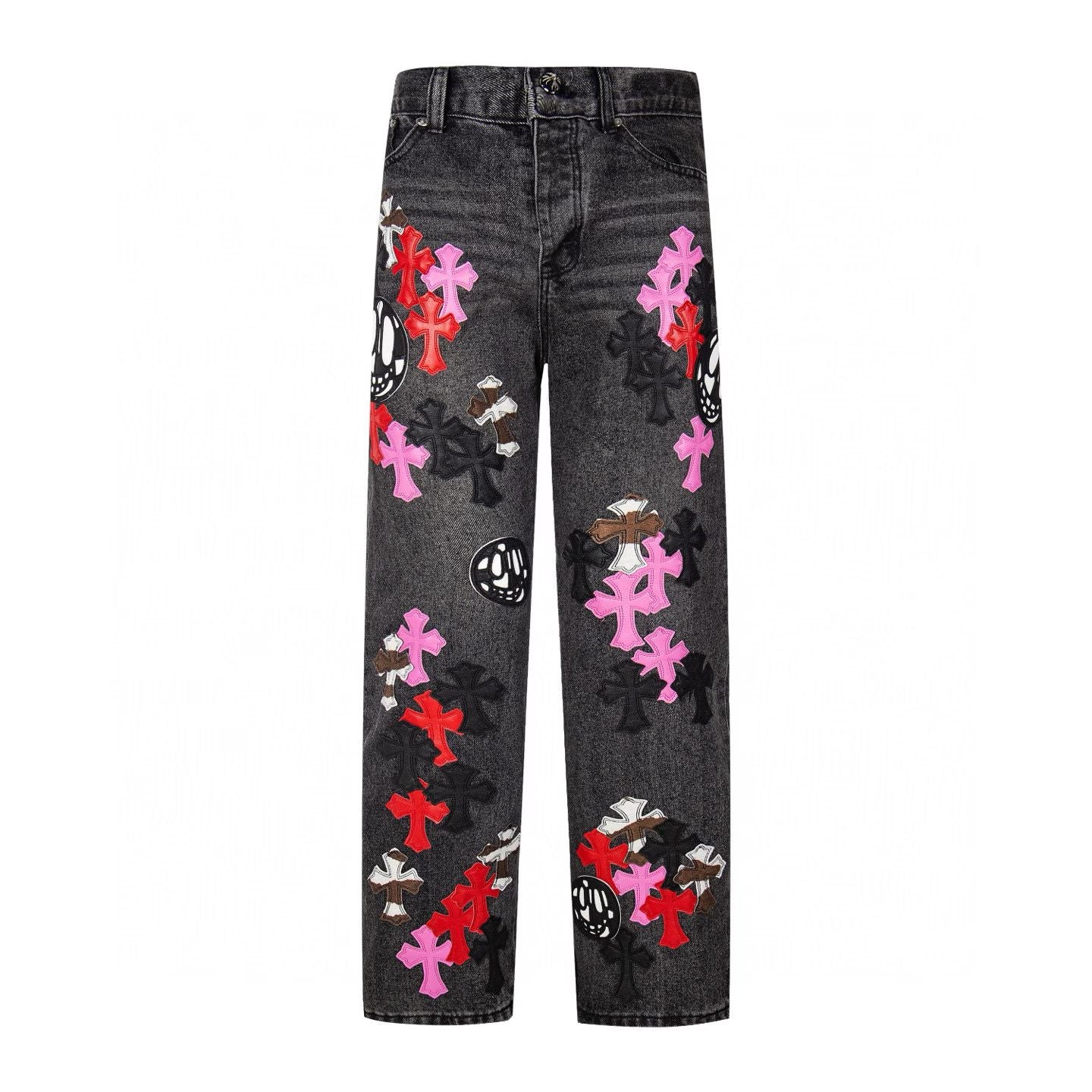 Chrome Hearts Cross Patch Skull Jeans