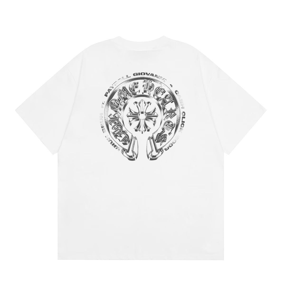 Chrome Hearts Silver Chrome Logo T-Shirt White
