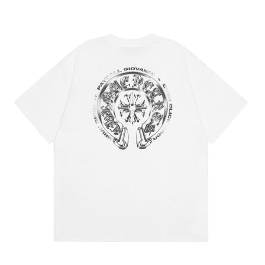 Chrome Hearts Silver Chrome Logo T-Shirt White