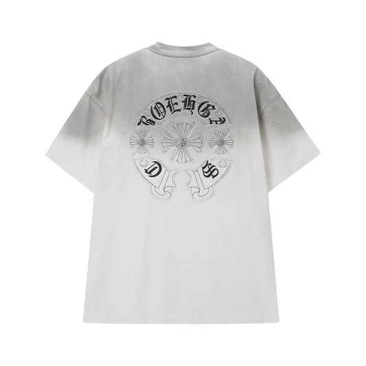 Chrome Hearts White Gothic Cross Logo T-Shirt