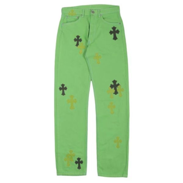 Chrome Hearts Denim Slime Green Jeans