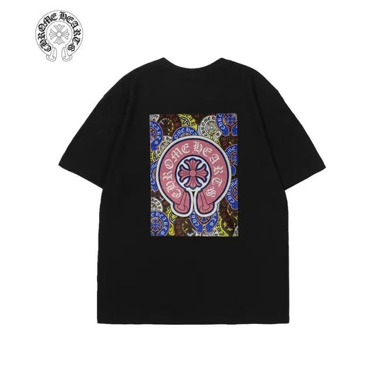 Chrome Hearts Black Pink Horseshoe Graphic Tee