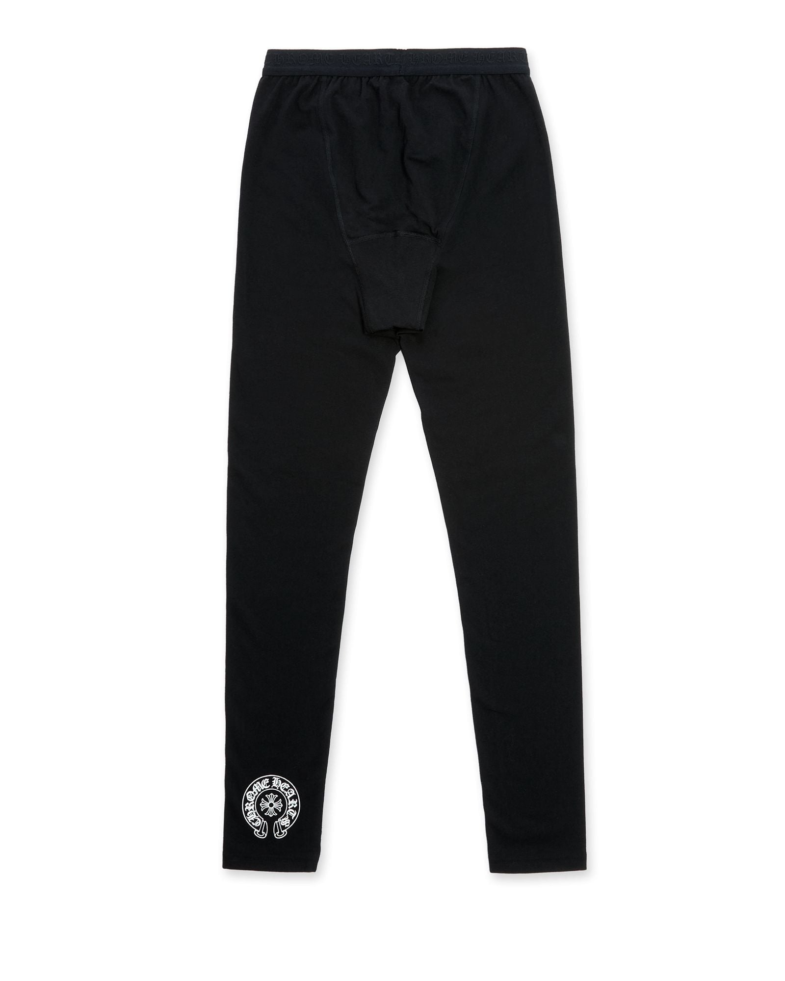 Chrome Hearts Black Cotton Long Johns Leggings