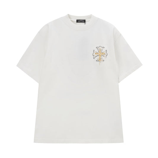 Chrome Hearts White Cemetery Cross Logo T-Shirt