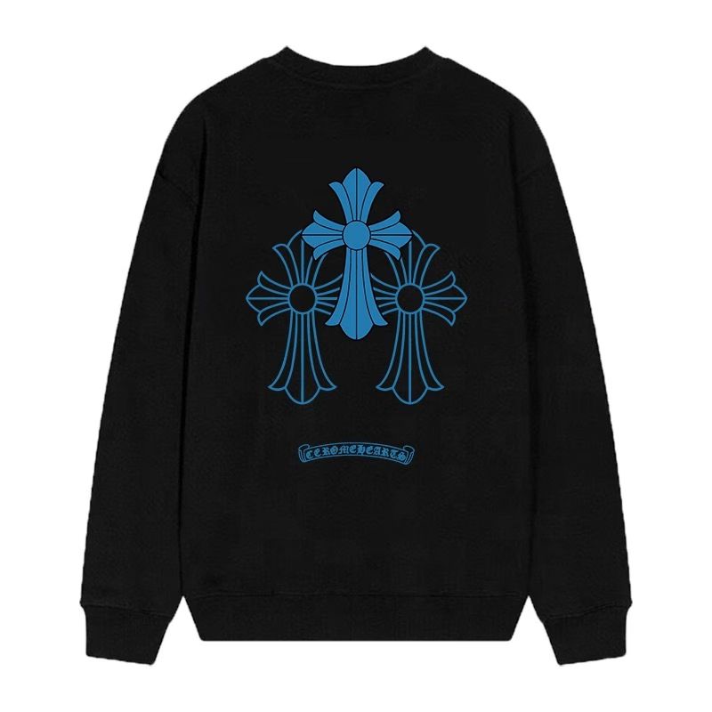 Chrome Hearts Blue Horseshoe Triple Cross Long Sleeve