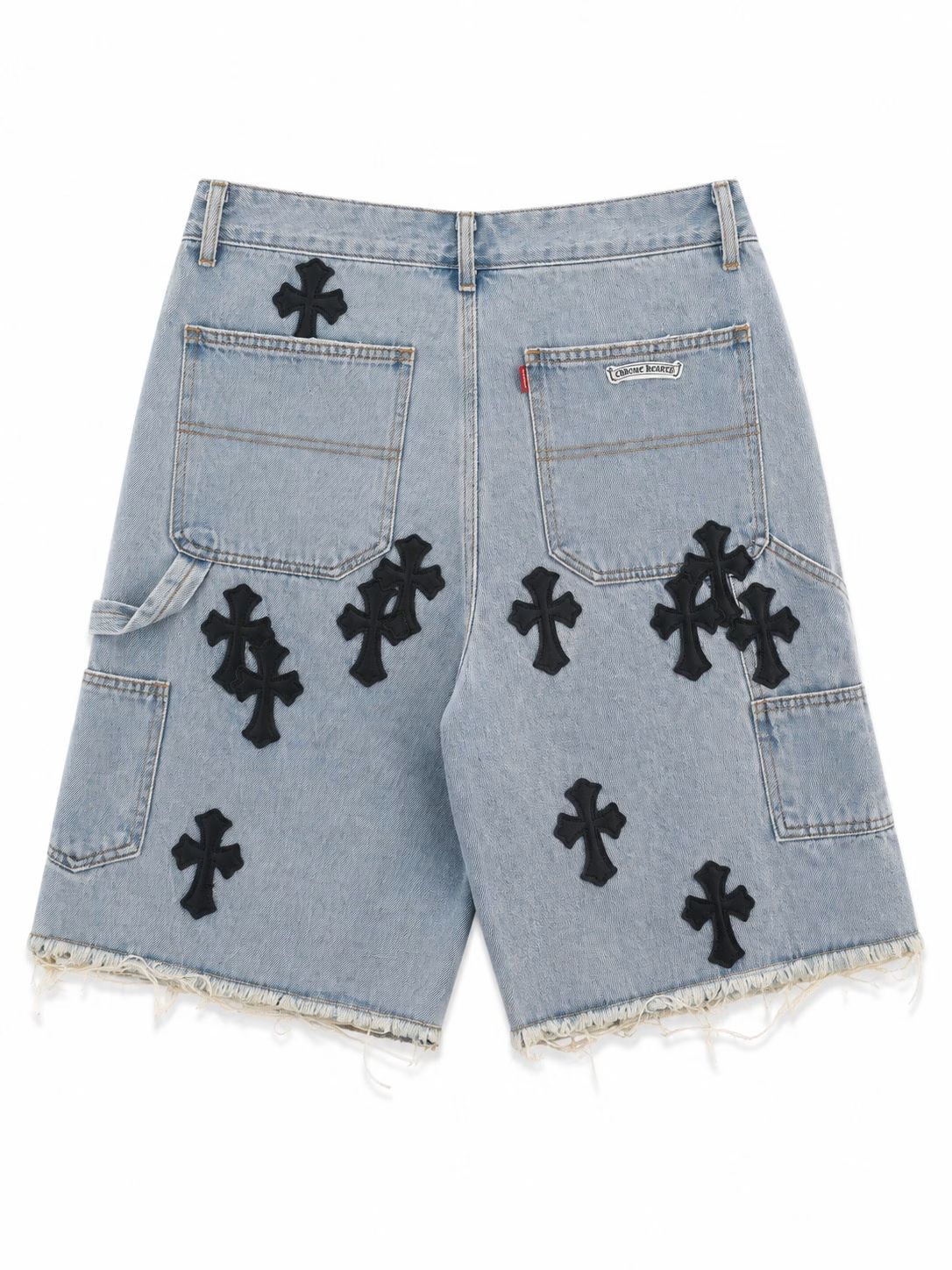 Chrome Hearts Black Cross Denim Shorts