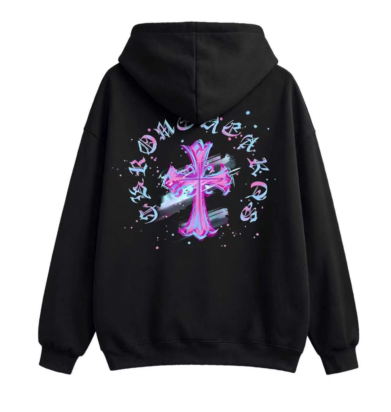 Chrome Hearts Neon Cross Black Hoodie