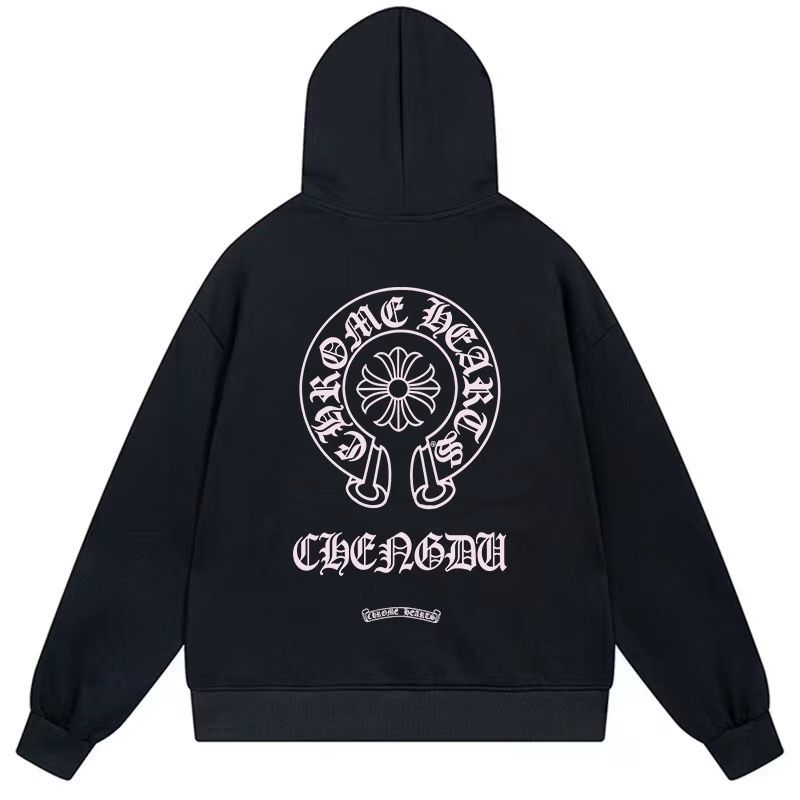 Chrome Hearts Horseshoe Logo Black Hoodie