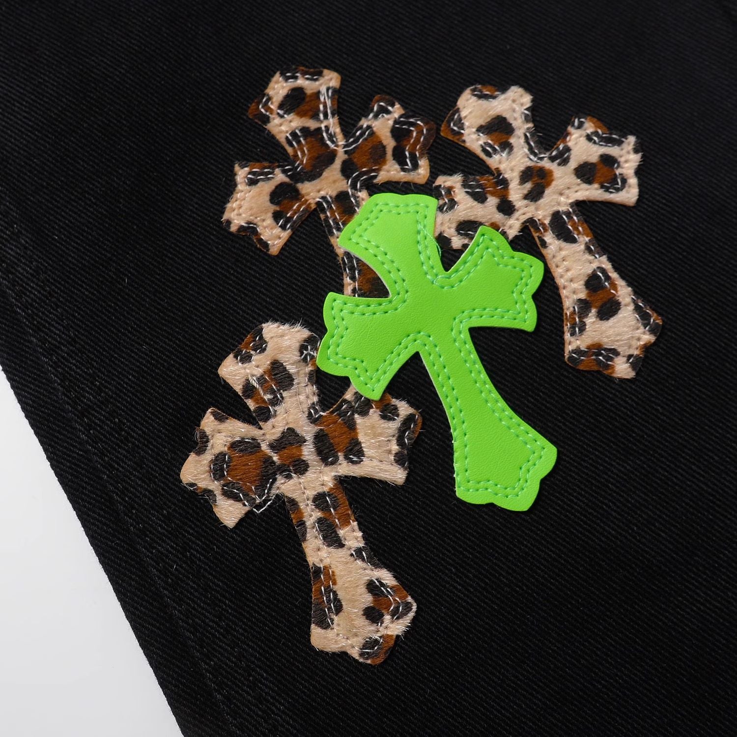 Leather Patches Jeans