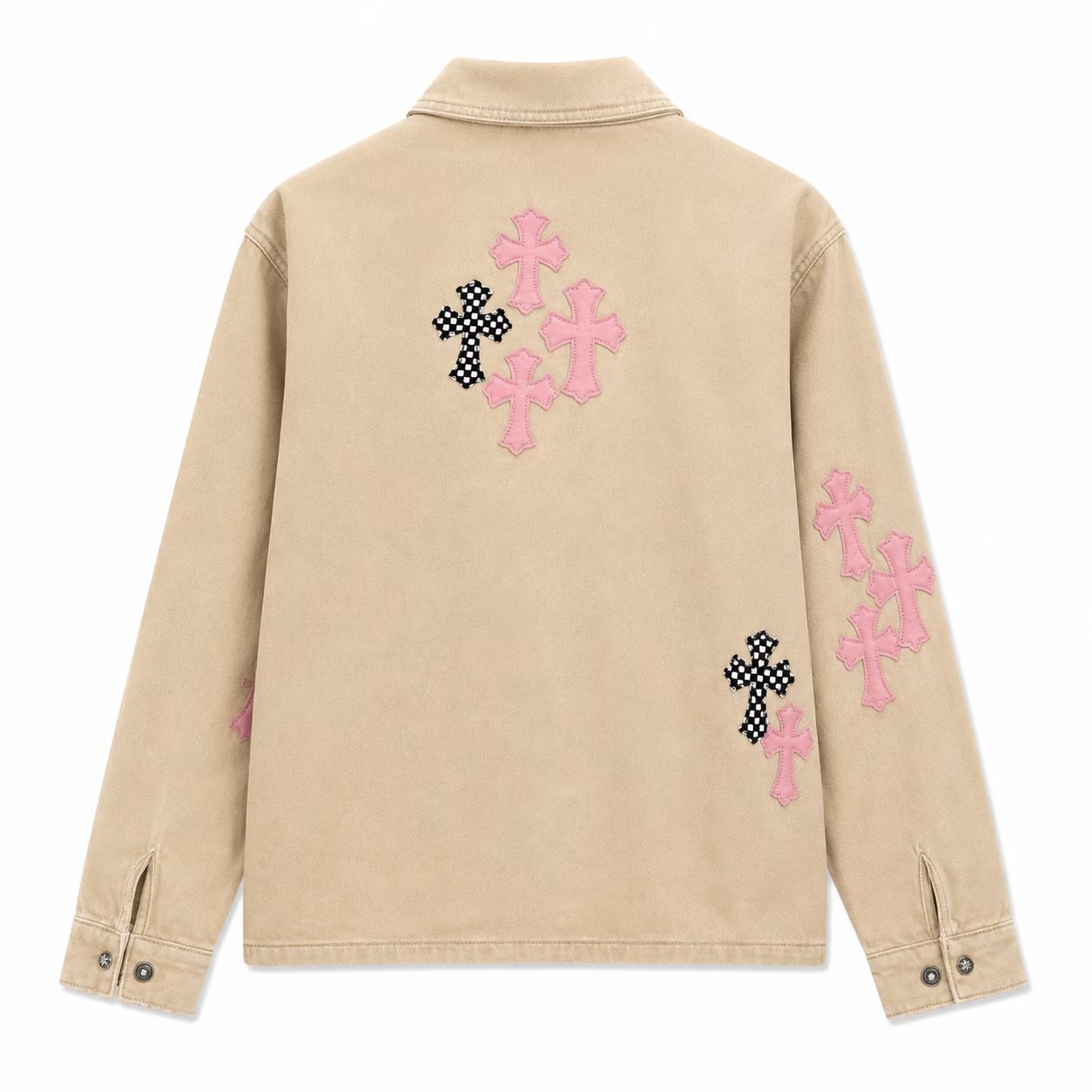 Chrome Hearts Jacket with Pink and Black Crosses