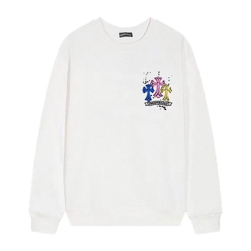Chrome Hearts Neon Trinity Cross Long Sleeve Tee White