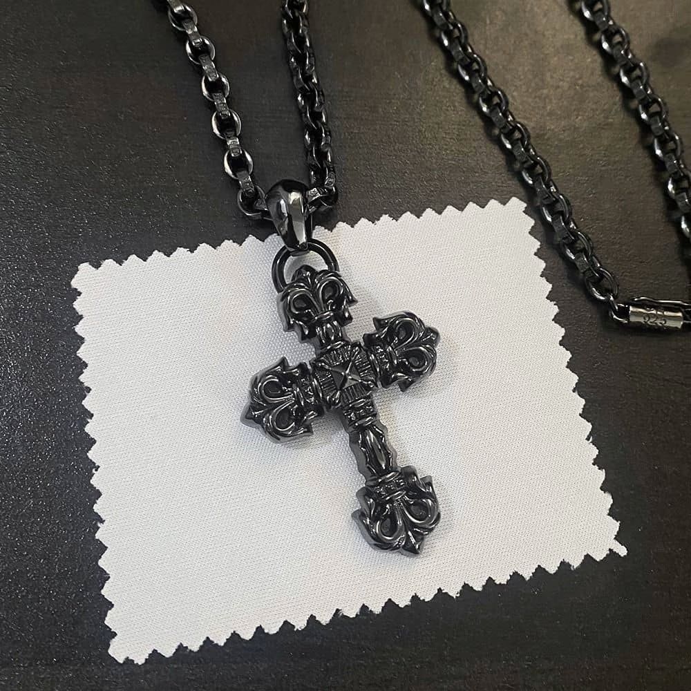 Chrome Hearts Skull Cross Pendant Necklace
