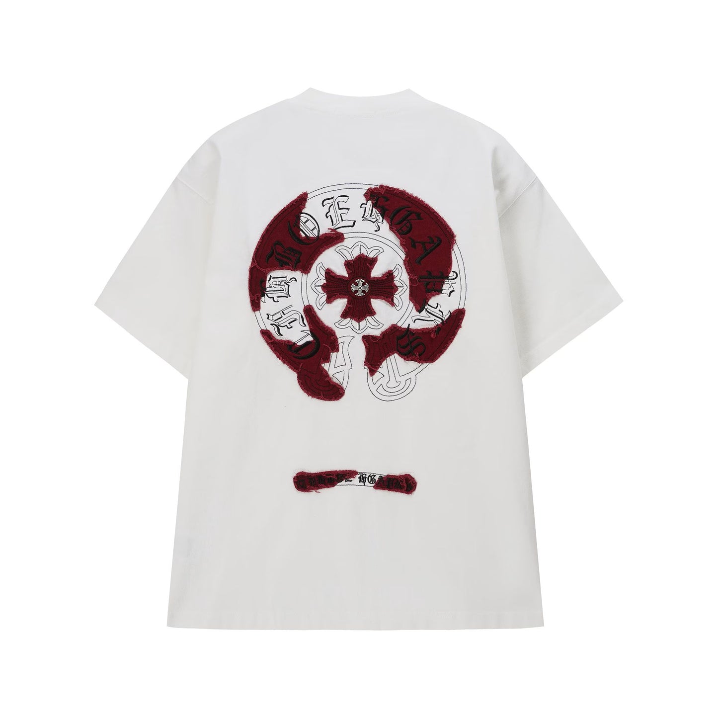 Chrome Hearts White Red Cross Logo T-Shirt
