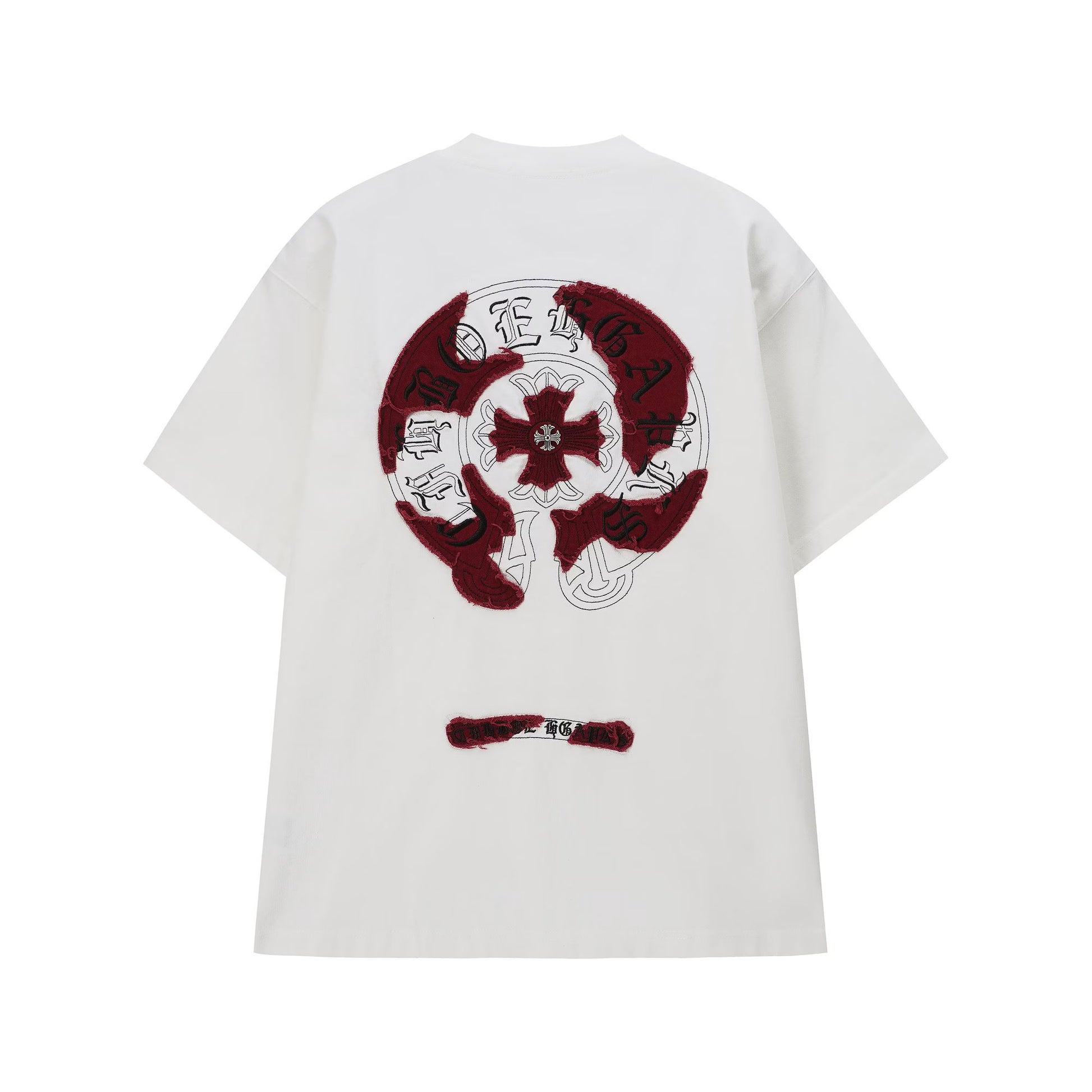 Chrome Hearts White Red Cross Logo T-Shirt