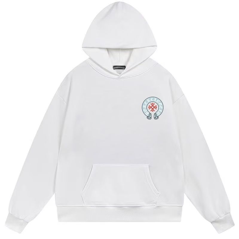Chrome Hearts Multicolor Horseshoe Hoodie White