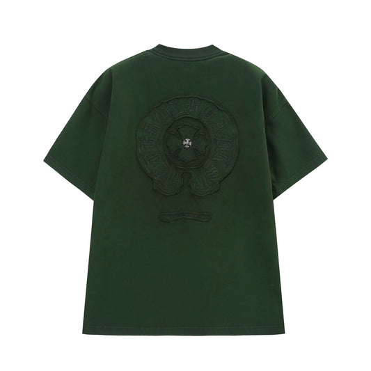 Chrome Hearts Green Monochrome Horseshoe T-Shirt