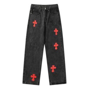 Chrome Hearts Red Cross Patch Jeans