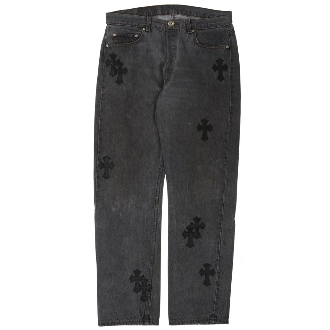 Chrome Hearts Denim Black Washed Jeans