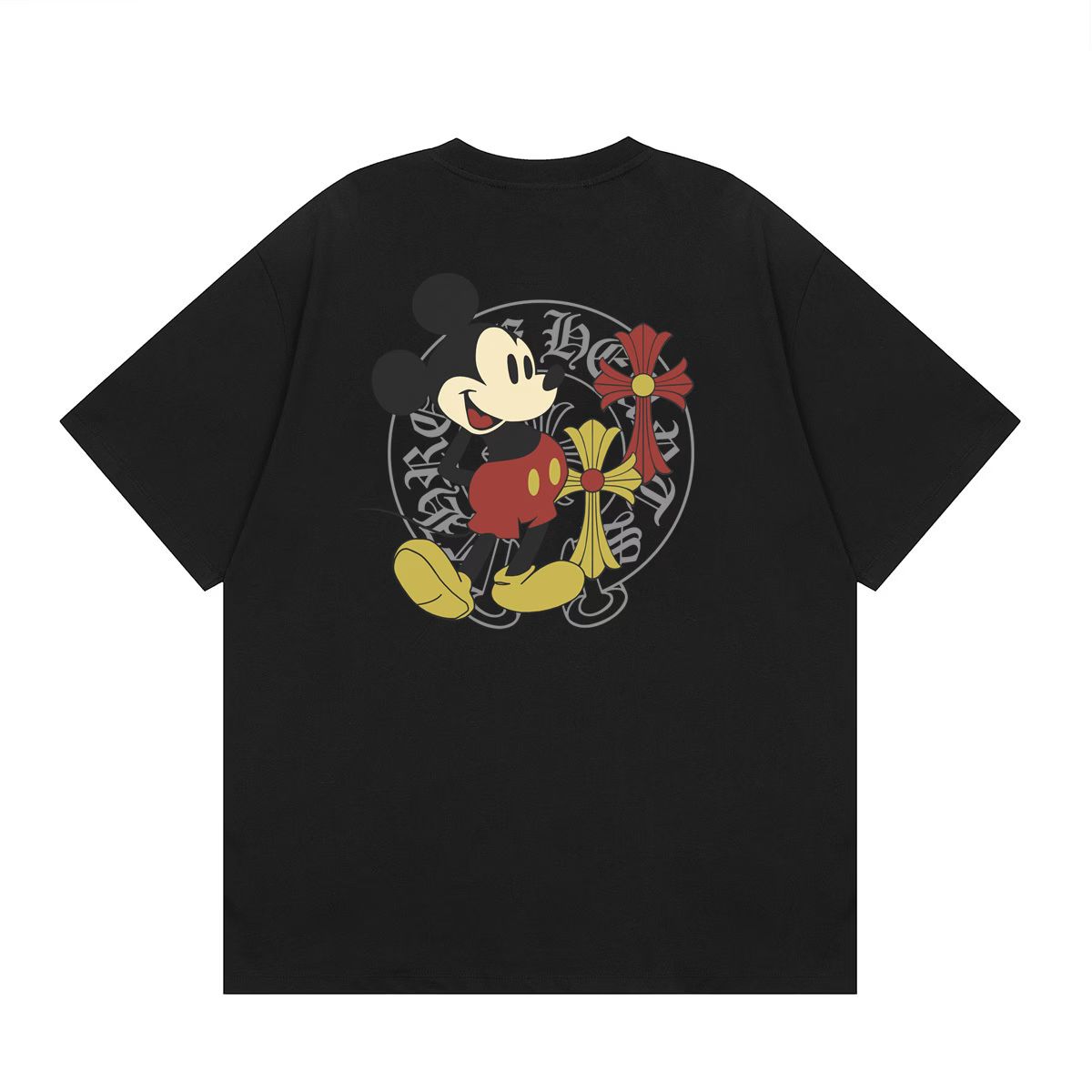 Chrome Hearts Mickey Mouse Cross T-Shirt Black