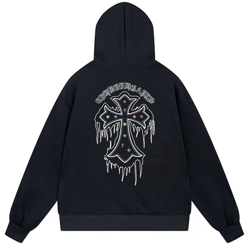 Chrome Hearts Dripping Cross Black Hoodie
