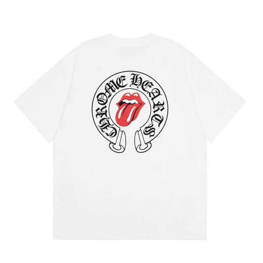 Chrome Hearts Red Tongue Horseshoe T-Shirt