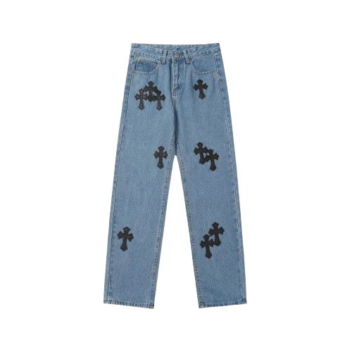 Blue Chrome Hearts Jeans