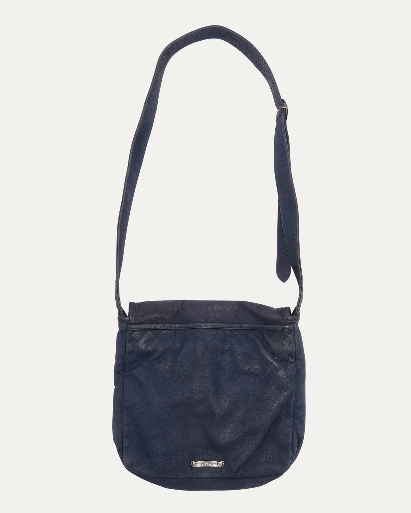 Chrome Hearts Filigree Cross Embellished Leather Messenger Bag
