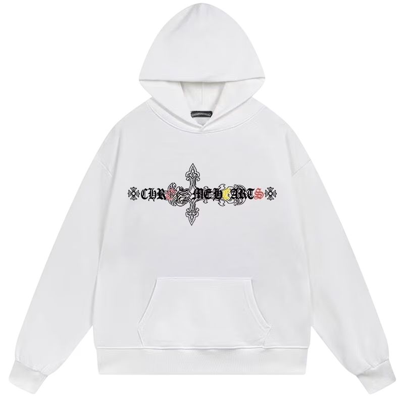 Chrome Hearts Artistic Cross Hoodie White