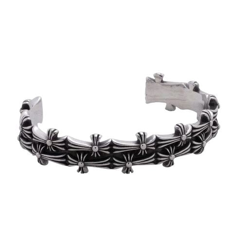 Chrome Hearts Multi Cross Open Cuff Bracelet