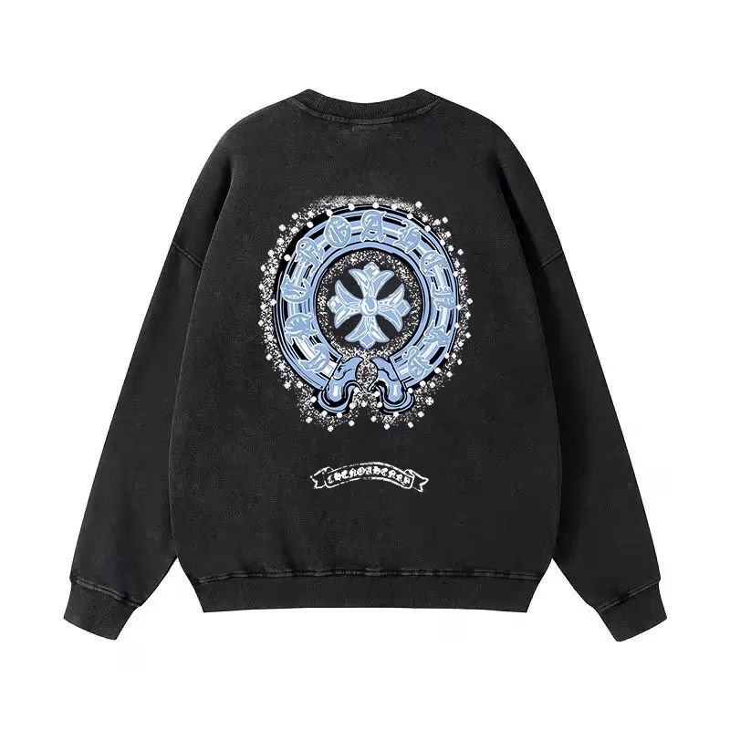 Chrome Hearts Ice Blue Horseshoe Long Sleeve
