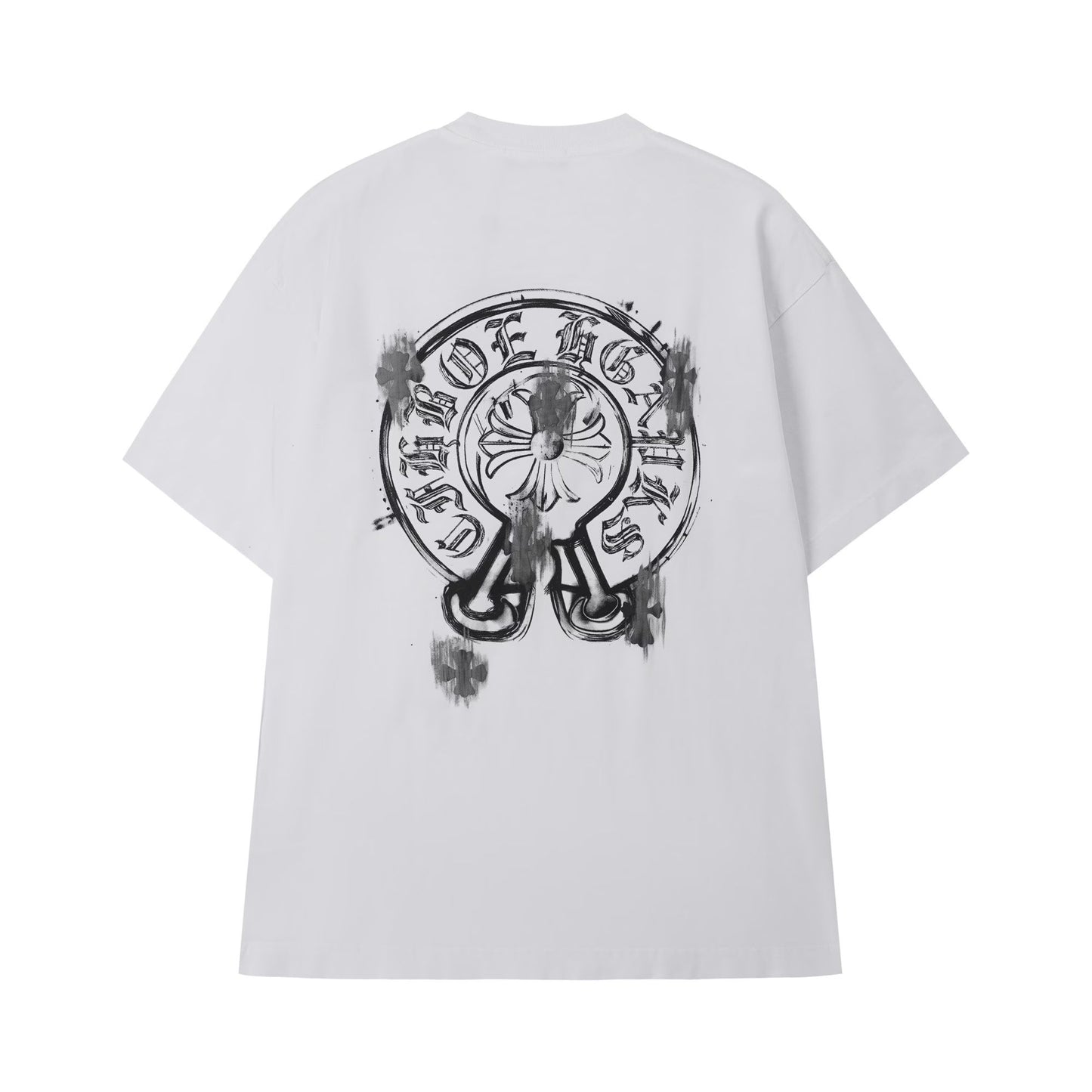 Chrome Hearts White Airbrush Horseshoe T Shirt