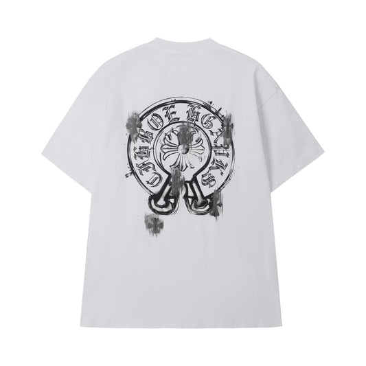 Chrome Hearts White Airbrush Horseshoe T Shirt