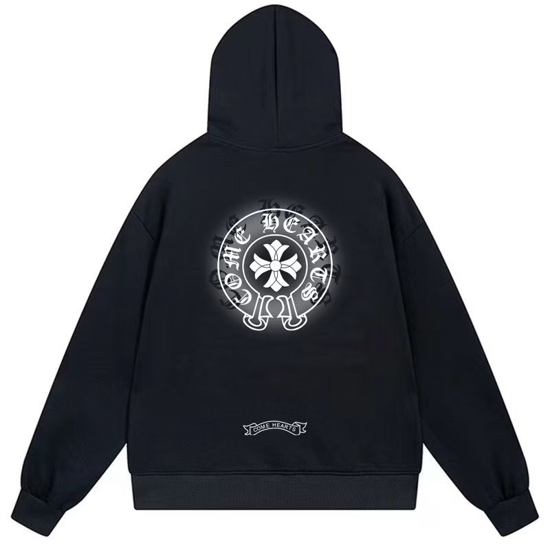 Chrome Hearts Classic Gothic Cross Back Print Black Hoodie