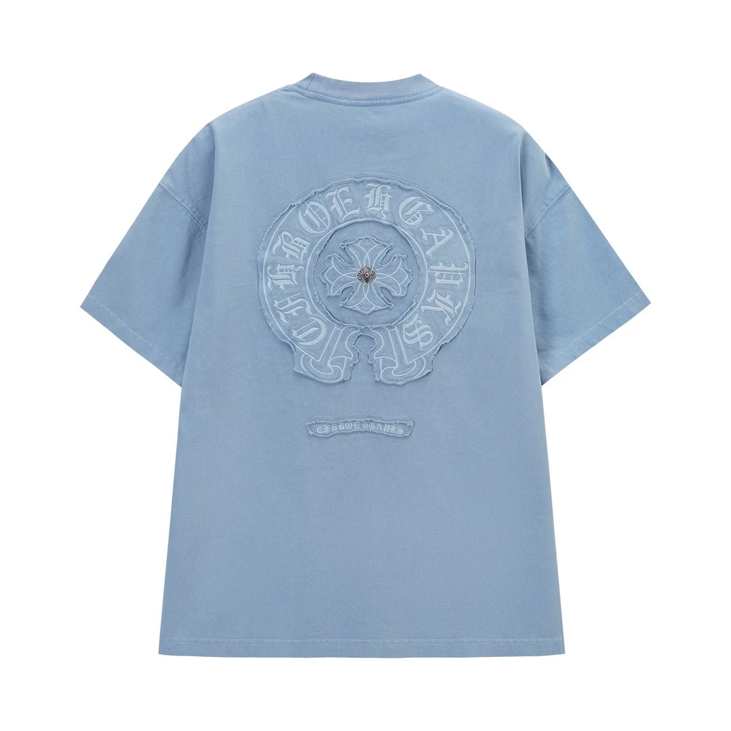 Chrome Hearts Blue Monochrome Horseshoe T-ShirtChrome Hearts Blue Monochrome Horseshoe T-Shirt