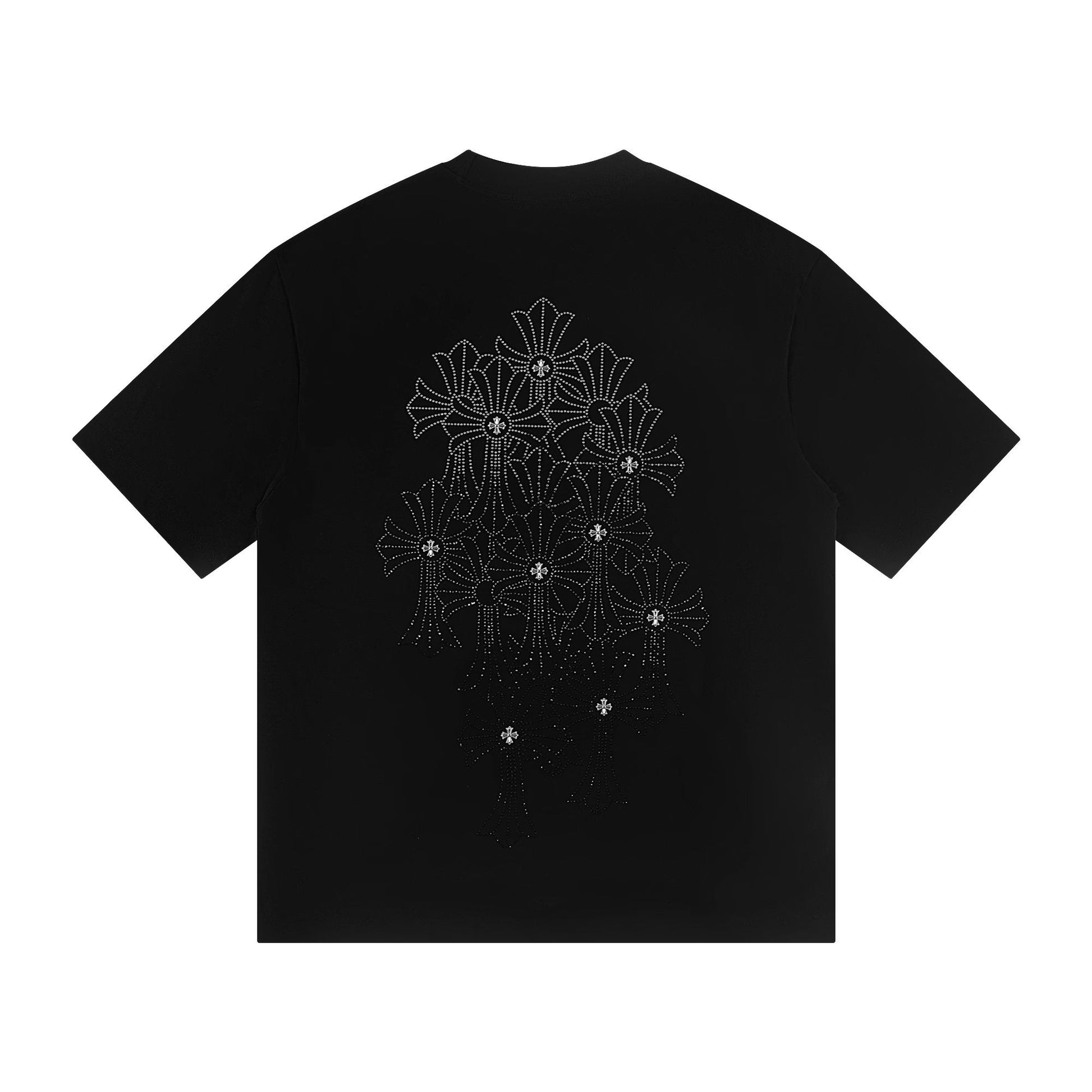 Chrome Hearts Tonal Crystal Cross Black T-Shirt