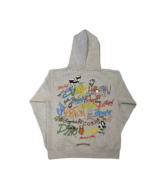 Chrome Hearts Hearts Matty Boy Brain Hoodie Grey