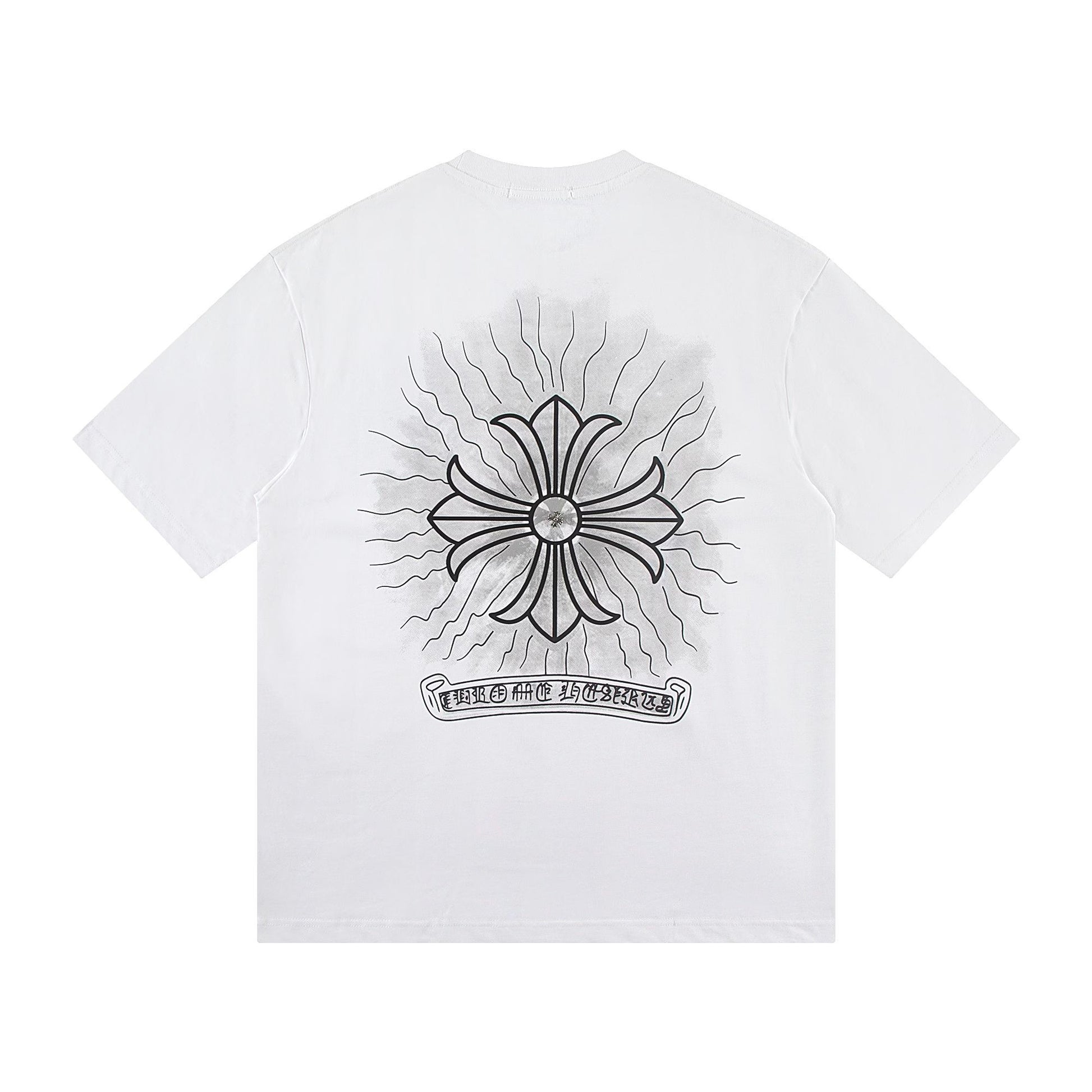 Chrome Hearts Radiant Cross Graphic White T-Shirt