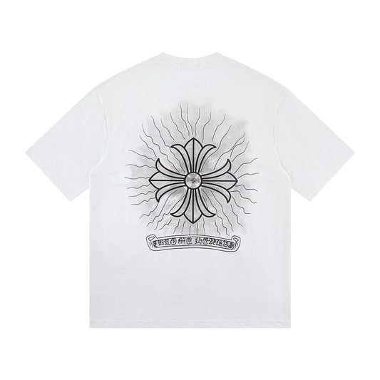 Chrome Hearts Radiant Cross Graphic White T-Shirt