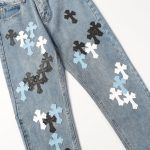 Chrome Style Levis Hearts Cyan Jeans