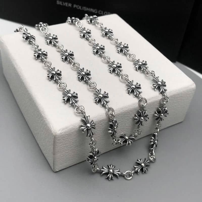 Chrome Hearts Tiny Cross Link Necklace