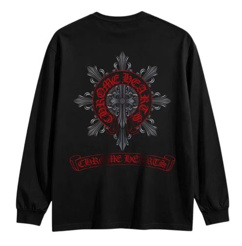 Chrome Hearts Gothic Cross Black Long Sleeve