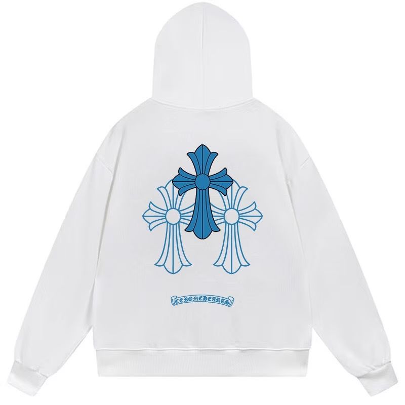 Chrome Hearts Triple Cross Hoodie White